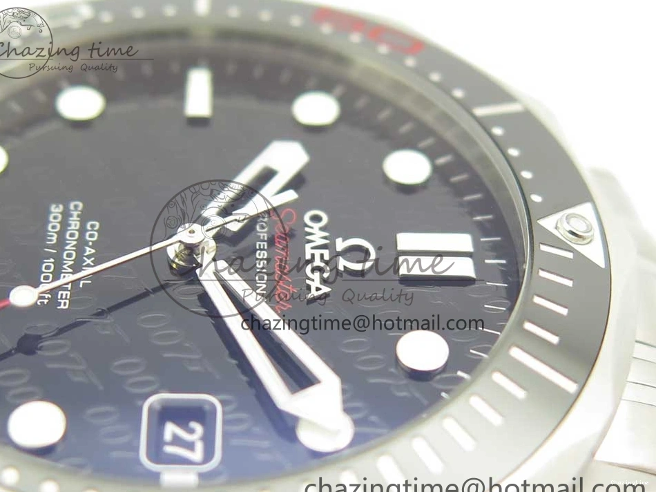 0510 Seamaster 300M Chronometer SS “007” Limited Edition OMF 1:1 Best Edition on SS Bracelet A2824 (Black Balance Wheel) V Seasonal 7952